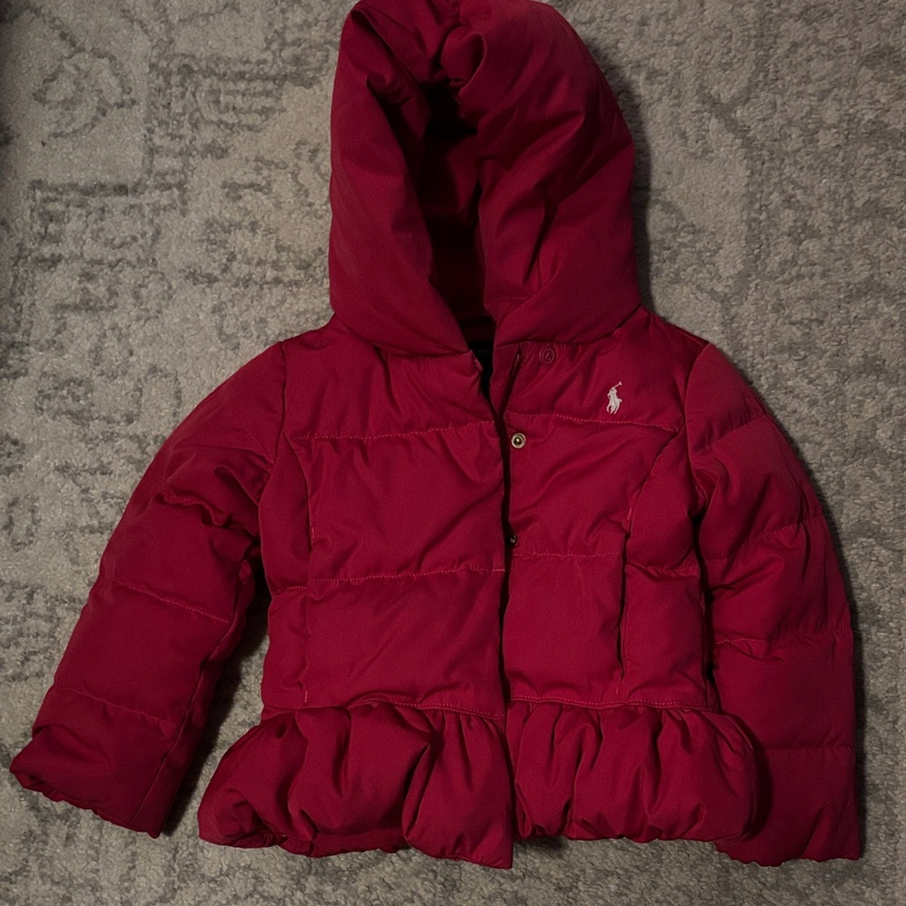 Polo by Ralph Lauren Kids Pink Puffer Coat Sz 4T